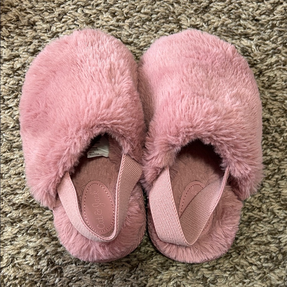 Cat & Jack Pink Kids Slippers